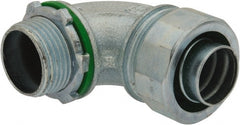 Cooper Crouse-Hinds - 3/4" Trade, Malleable Iron Threaded Angled Liquidtight Conduit Connector - Noninsulated - Exact Tooling