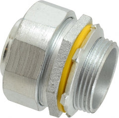 Cooper Crouse-Hinds - 1-1/4" Trade, Malleable Iron Threaded Straight Liquidtight Conduit Connector - Noninsulated - Exact Tooling