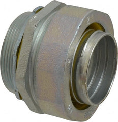 Cooper Crouse-Hinds - 2" Trade, Malleable Iron Threaded Straight Liquidtight Conduit Connector - Noninsulated - Exact Tooling