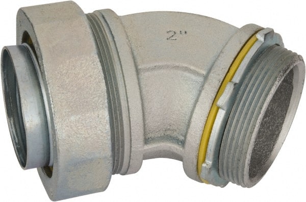 Cooper Crouse-Hinds - 2" Trade, Malleable Iron Threaded Angled Liquidtight Conduit Connector - Noninsulated - Exact Tooling