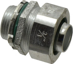 Cooper Crouse-Hinds - 3/4" Trade, Malleable Iron Threaded Straight Liquidtight Conduit Connector - Noninsulated - Exact Tooling