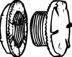 Cooper Crouse-Hinds - 1/2" Trade, Stainless Steel Threaded Rigid/Intermediate (IMC) Conduit Plug - Noninsulated - Exact Tooling