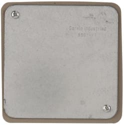 Cooper Crouse-Hinds - Electrical Outlet Box Steel Square Cover - Includes Captive Screw - Exact Tooling