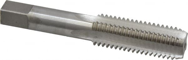 Interstate - 3/4-10 UNC 4 Flute Bright Finish High Speed Steel Straight Flute Standard Hand Tap - Bottoming, Left Hand Thread, 4-1/4" OAL, 2" Thread Length, H3 Limit, Oversize - Exact Tooling