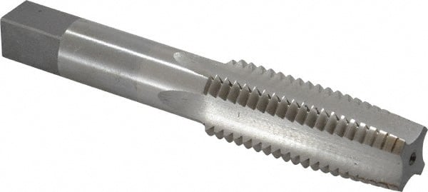 Interstate - 3/4-10 UNC 4 Flute Bright Finish High Speed Steel Straight Flute Standard Hand Tap - Taper, Left Hand Thread, 4-1/4" OAL, 2" Thread Length, H3 Limit, Oversize - Exact Tooling
