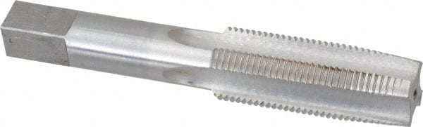 Interstate - 3/4-16 UNF 3B 4 Flute Bright Finish High Speed Steel Straight Flute Standard Hand Tap - Taper, Left Hand Thread, 4-1/4" OAL, 2" Thread Length, H3 Limit, Oversize - Exact Tooling