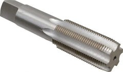 Interstate - 1-1/4 - 12 UNF 3B 4 Flute Bright Finish High Speed Steel Straight Flute Standard Hand Tap - Plug, Left Hand Thread, 5-3/4" OAL, H4 Limit, Oversize - Exact Tooling