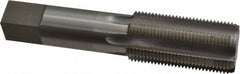 Interstate - 1-1/4 - 12 UNF 3B 6 Flute Bright Finish High Speed Steel Straight Flute Standard Hand Tap - Bottoming, Left Hand Thread, 5-3/4" OAL, 2-9/16" Thread Length, H4 Limit, Oversize - Exact Tooling