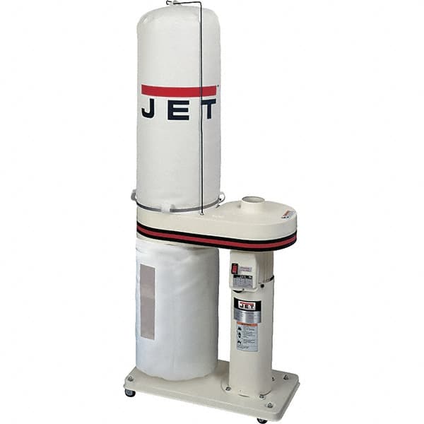 Jet - 30µm, 115/230 Volt Portable Dust Collector - 32" Long x 15-1/2" Deep x 57" High, 4" Connection Diam, 650 CFM Air Flow, 8-1/2" Static Pressure Water Level - Exact Tooling