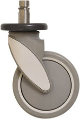 Eagle MHC - 5" Diam x 1-1/4" Wide x 8-5/8" OAH Stem Mount Swivel Caster - Polyurethane, 250 Lb Capacity, Delrin Bearing, 1" Round Stem - Exact Tooling