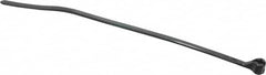 Thomas & Betts - 3.62" Long Black Nylon Standard Cable Tie - 18 Lb Tensile Strength, 0.75mm Thick, 16mm Max Bundle Diam - Exact Tooling