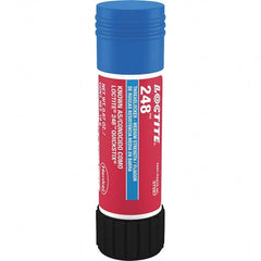 Loctite - 19 g Stick, Blue, Medium Strength Semisolid Threadlocker - Series 248, 24 hr Full Cure Time, Hand Tool, Heat Removal - Exact Tooling