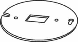 Cooper Crouse-Hinds - Electrical Outlet Box Steel Octagon Box Cover - Exact Tooling