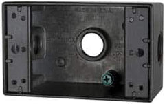 Cooper Crouse-Hinds - 1 Gang, (3) 1/2" Knockouts, Aluminum Rectangle Outlet Box - 4-9/16" Overall Height x 2-7/8" Overall Width x 2" Overall Depth, Weather Resistant - Exact Tooling