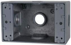 Cooper Crouse-Hinds - 1 Gang, (5) 1/2" Knockouts, Aluminum Rectangle Outlet Box - 4-9/16" Overall Height x 2-7/8" Overall Width x 2" Overall Depth, Weather Resistant - Exact Tooling