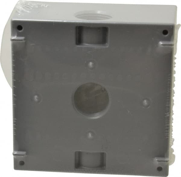 Cooper Crouse-Hinds - 2 Gang, (5) 3/4" Knockouts, Aluminum Rectangle Outlet Box - 4-9/16" Overall Height x 4-5/8" Overall Width x 2-1/16" Overall Depth, Weather Resistant - Exact Tooling
