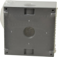 Cooper Crouse-Hinds - 2 Gang, (5) 3/4" Knockouts, Aluminum Rectangle Outlet Box - 4-9/16" Overall Height x 4-5/8" Overall Width x 2-1/16" Overall Depth, Weather Resistant - Exact Tooling