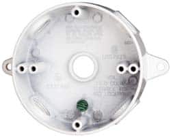 Cooper Crouse-Hinds - 1 Gang, (4) 1/2" Knockouts, Aluminum Round Outlet Box - 4-1/8" Overall Height x 4" Overall Width x 1-1/2" Overall Depth, Weather Resistant - Exact Tooling