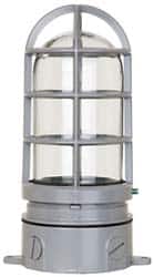 Cooper Crouse-Hinds - 120 Volt, 13 & 27 Watt, Fluorescent Hazardous Location Light Fixture - Vaporproof, Corrosion & Heat Resistant, Aluminum Housing, 4-1/4" Wide x 8-7/8" High - Exact Tooling