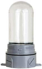 Cooper Crouse-Hinds - 120 Volt, 100 Watt, Incandescent Hazardous Location Light Fixture - Vaporproof, Corrosion & Heat Resistant, Aluminum Housing, 3-3/8" Wide x 8-1/2" High - Exact Tooling