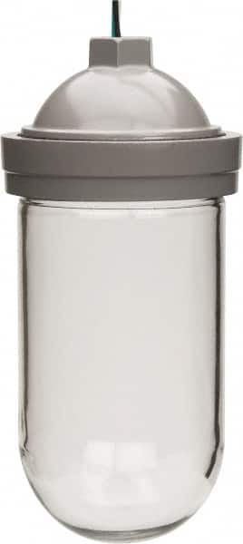 Cooper Crouse-Hinds - 120 Volt, 200 Watt, Incandescent Hazardous Location Light Fixture - Vaporproof, Corrosion & Heat Resistant, Aluminum Housing, 3-3/8" Wide x 9" High - Exact Tooling