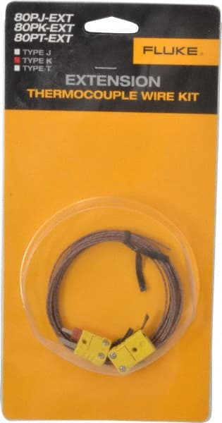 Fluke - Electrical Test Equipment Extension Wire Kit - Use with K-Type Thermometers - Exact Tooling