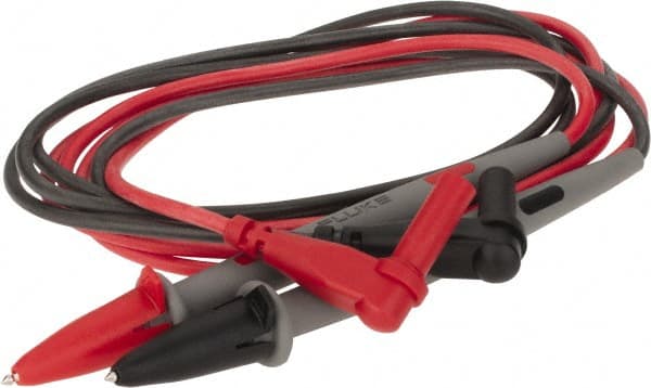 Fluke - Black/Red Electrical Test Equipment Leads - Use with Digital Multimeters - Exact Tooling