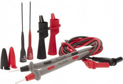 Fluke - Black/Red Electrical Test Equipment Leads Set - Use with Digital Multimeters - Exact Tooling