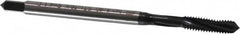 Emuge - #4-40 UNC, 3 Flute, 15° Helix, Modified Bottoming Chamfer, Nitride/Oxide Finish, Cobalt Spiral Flute STI Tap - Right Hand Flute, 2.205" OAL, 0.141" Shank Diam, 0.472" Thread Length, 3BX Class of Fit, Series Rekord D-Ti - Exact Tooling