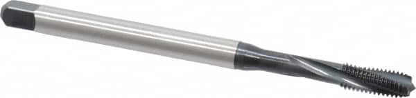 Emuge - #8-32 UNC, 3 Flute, 15° Helix, Modified Bottoming Chamfer, Nitride/Oxide Finish, Cobalt Spiral Flute STI Tap - Right Hand Flute, 3.15" OAL, 0.22" Shank Diam, 0.512" Thread Length, 3BX Class of Fit, Series Rekord D-Ti - Exact Tooling