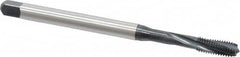 Emuge - #8-32 UNC, 3 Flute, 15° Helix, Modified Bottoming Chamfer, Nitride/Oxide Finish, Cobalt Spiral Flute STI Tap - Right Hand Flute, 3.15" OAL, 0.22" Shank Diam, 0.512" Thread Length, 3BX Class of Fit, Series Rekord D-Ti - Exact Tooling