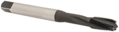 Emuge - 5/16-24 UNF, 3 Flute, 15° Helix, Modified Bottoming Chamfer, Nitride/Oxide Finish, Cobalt Spiral Flute STI Tap - Right Hand Flute, 3-15/16" OAL, 0.381" Shank Diam, 0.709" Thread Length, 3BX Class of Fit, Series Rekord D-Ti - Exact Tooling