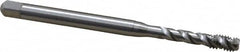 Emuge - #6-32 UNC, 3 Flute, 45° Helix, Bottoming Chamfer, Bright Finish, Cobalt Spiral Flute STI Tap - Right Hand Flute, 2.756" OAL, 0.194" Shank Diam, 0.512" Thread Length, 3B Class of Fit, Series Enorm Z - Exact Tooling