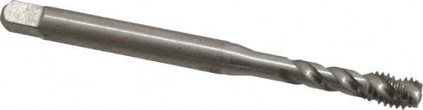 Emuge - #10-24 UNC, 3 Flute, 45° Helix, Bottoming Chamfer, Bright Finish, Cobalt Spiral Flute STI Tap - Right Hand Flute, 3.15" OAL, 0.255" Shank Diam, 0.669" Thread Length, 3B Class of Fit, Series Enorm Z - Exact Tooling