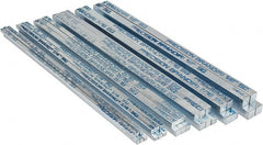 Precision Brand - 12" Long, Zinc-Plated Key Stock Assortment - Low Carbon Steel - Exact Tooling