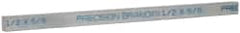 Precision Brand - 12" Long x 5/8" High x 1/2" Wide, Zinc-Plated Key Stock - Low Carbon Steel - Exact Tooling