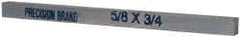 Precision Brand - 12" Long x 3/4" High x 5/8" Wide, Zinc-Plated Key Stock - Low Carbon Steel - Exact Tooling