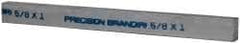 Precision Brand - 12" Long x 1" High x 5/8" Wide, Zinc-Plated Key Stock - Low Carbon Steel - Exact Tooling