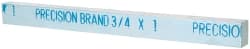 Precision Brand - 12" Long x 1" High x 3/4" Wide, Zinc-Plated Key Stock - Low Carbon Steel - Exact Tooling