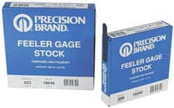Precision Brand - 0.031 Inch Thick x 25 Ft. Long x 1/2 Inch Wide, Feeler Stock Roll - High Carbon Steel - Exact Tooling