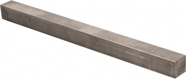 Precision Brand - 12" Long x 7/8" High x 7/8" Wide, Plain Key Stock - Low Carbon Steel - Exact Tooling