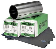 Precision Brand - 5 Ft. Long x 6 Inch Wide x 0.025 Inch Thick, Roll Shim Stock - Stainless Steel - Exact Tooling