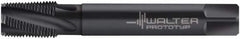 Walter-Prototyp - 1/4-18 NPT, 15° Helix, 4 Flutes, Modified Bottoming Chamfer, Oxide Finish, Cobalt, Spiral Flute Pipe Tap - Right Hand Flute, 9/16" Shank Diam, 0.787" Thread Length, 7/16" Square Size, Series A254602 - Exact Tooling