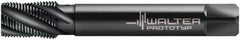Walter-Prototyp - 3/8-18 NPT, 30° Helix, 5 Flutes, Modified Bottoming Chamfer, Oxide Finish, Cobalt, Spiral Flute Pipe Tap - Right Hand Flute, 0.7" Shank Diam, 0.787" Thread Length, 1/2" Square Size, Series A25563 - Exact Tooling