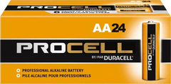 Duracell - Size AA, Alkaline, 144 Pack, Standard Battery - 1.5 Volts, Button Tab Terminal - Exact Tooling