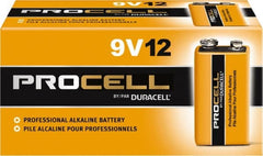 Duracell - Size 9V, Alkaline, 72 Pack, Standard Battery - 9 Volts, Snap Terminal - Exact Tooling