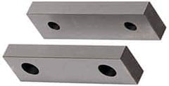 Gibraltar - 8-1/8" Wide x 2-1/2" High x 1" Thick, Flat/No Step Vise Jaw - Soft, Aluminum, Fixed Jaw, Compatible with 8" Vises - Exact Tooling