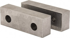 Gibraltar - 4-1/8" Wide x 1-1/2" High x 1" Thick, Flat/No Step Vise Jaw - Soft, Steel, Fixed Jaw, Compatible with 4" Vises - Exact Tooling