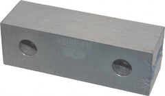 Gibraltar - 6-1/8" Wide x 2" High x 1" Thick, Flat/No Step Vise Jaw - Soft, Aluminum, Fixed Jaw, Compatible with 6" Vises - Exact Tooling