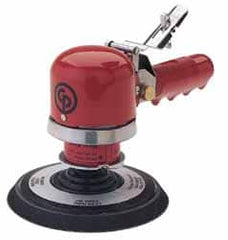 Chicago Pneumatic - 10,000 OPM, 18 CFM Air Consumption, Palm Air Orbital Sander - Round Pad, 1/4" Inlet - Exact Tooling
